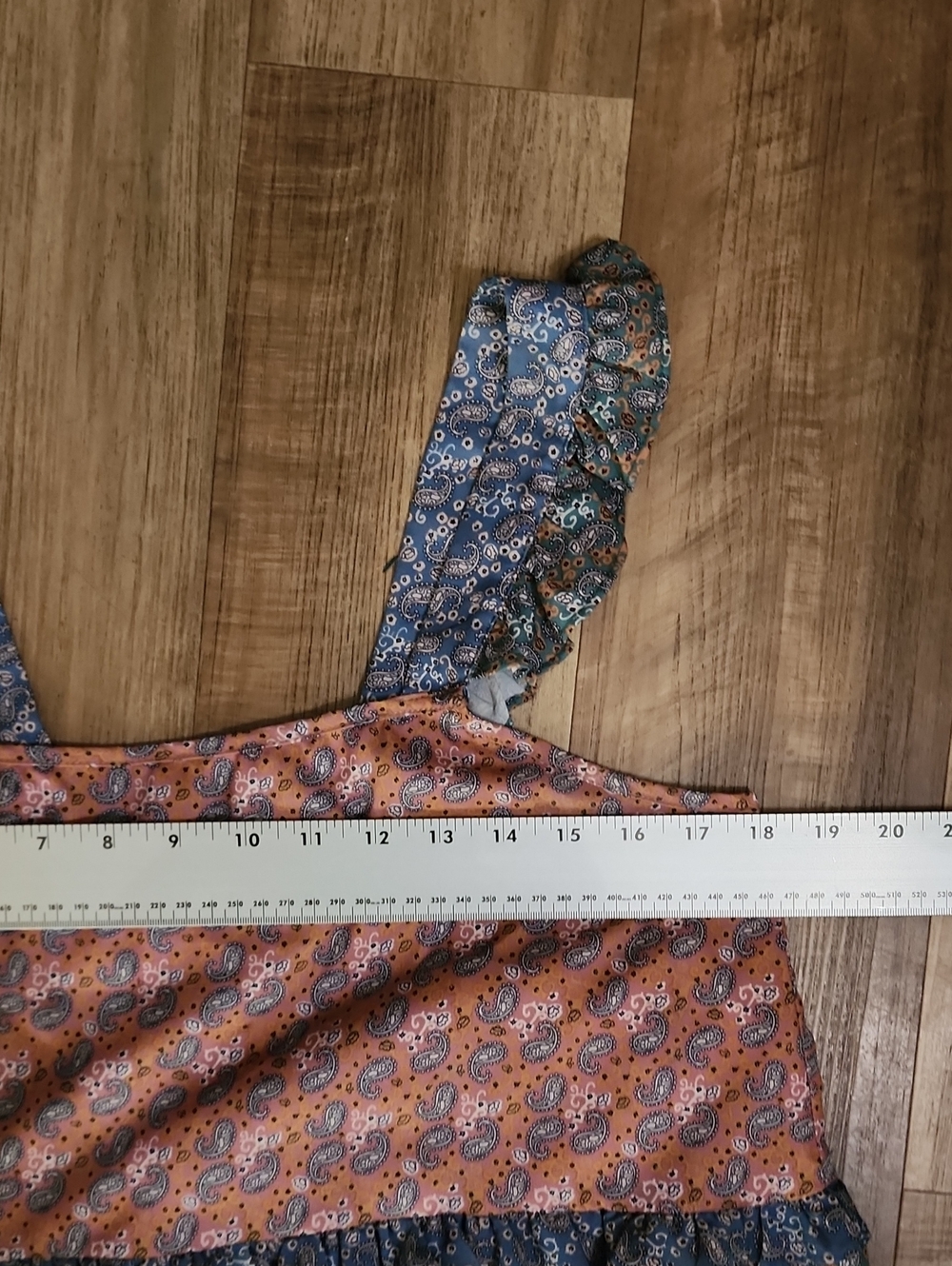 Lucca Couture Patchwork Floral Maxi Dress Tiered Ruffle Boho Cottagecore L - Picture 10 of 12